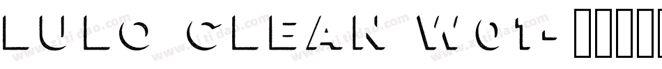 Lulo Clean W01字体转换